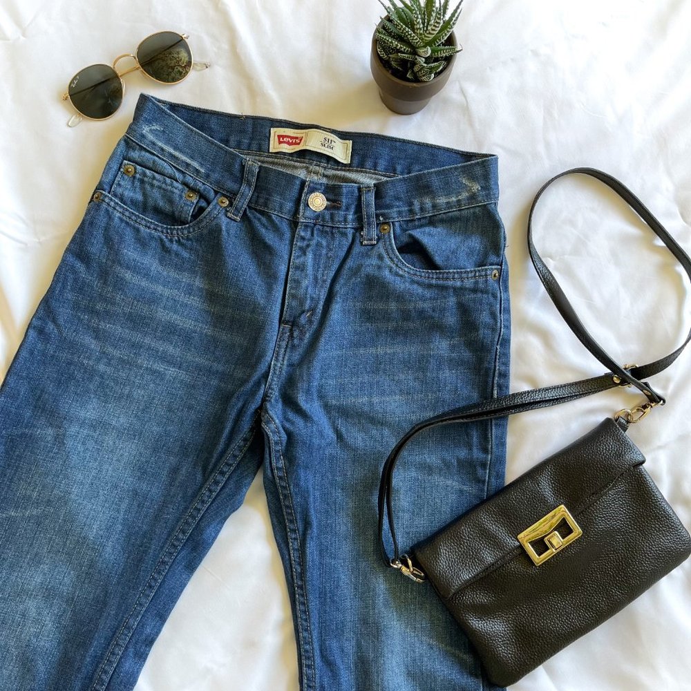 LEVI'S 511 Slim Straight Blue Jeans | Size 14 Regular Excellent Condition